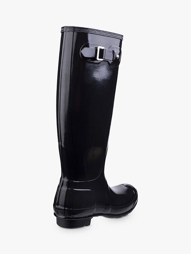 Hunter Original Tall Wellington Boots, Black Gloss