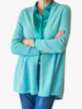 Pure Collection Gassato Cashmere Swing Cardigan, Frosted Blue