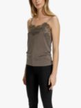 Soaked In Luxury Clara Lace Trim Camisole, Brindle