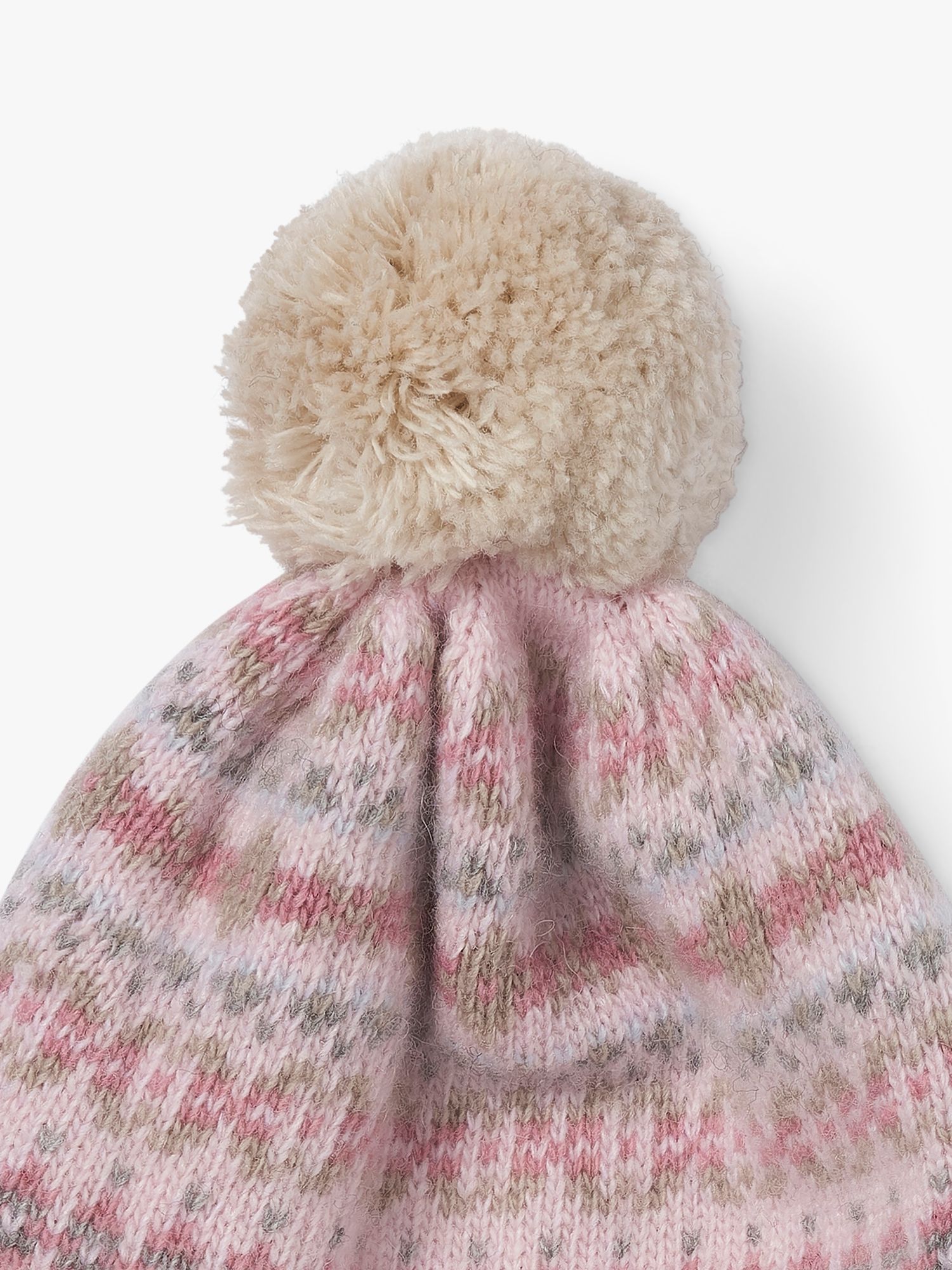 Buy Trotters Baby Fair Isle Cashmere Blend Hat, Pink Online at johnlewis.com