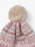 Trotters Baby Fair Isle Cashmere Blend Hat, Pink