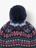 Trotters Kids' Fair Isle Wool and Cashmere Blend Bobble Hat