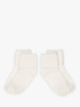 Polarn O. Pyret Baby Plain Anti Slip Socks, Pack of 2, White