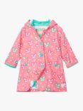 Hatley Kids' Colour Changing Butterflies Raincoat, Pink