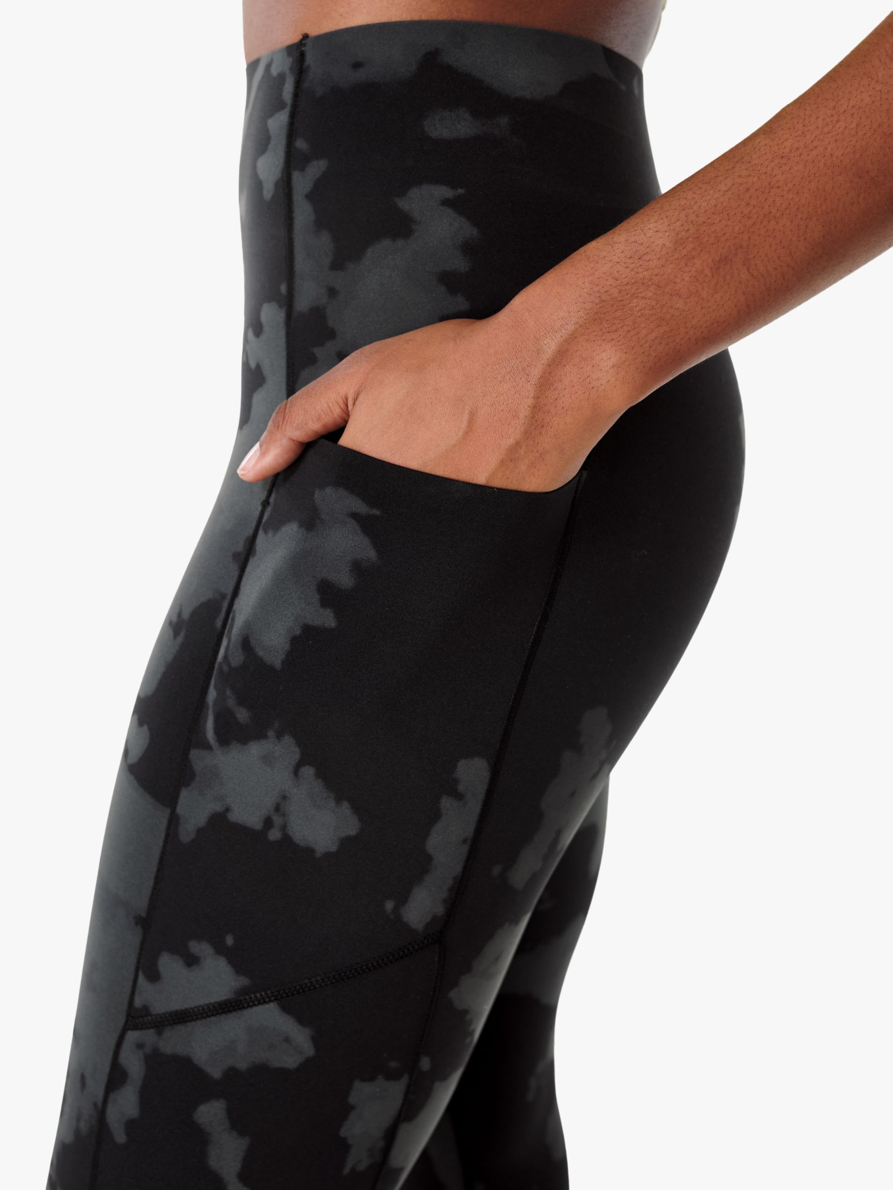 Power UltraSculpt High-Waisted Workout Leggings - Black Fade Print, Women's Leggings