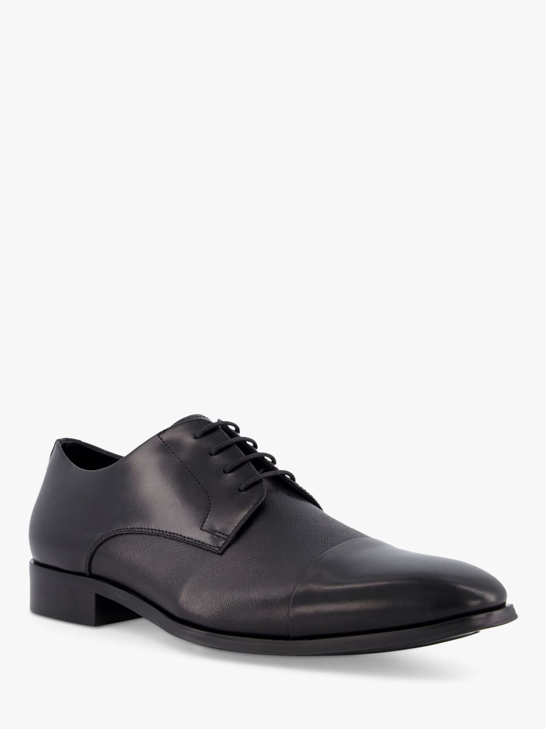 Dune Sheet Leather Lace Up Shoes, Black at John Lewis & Partners