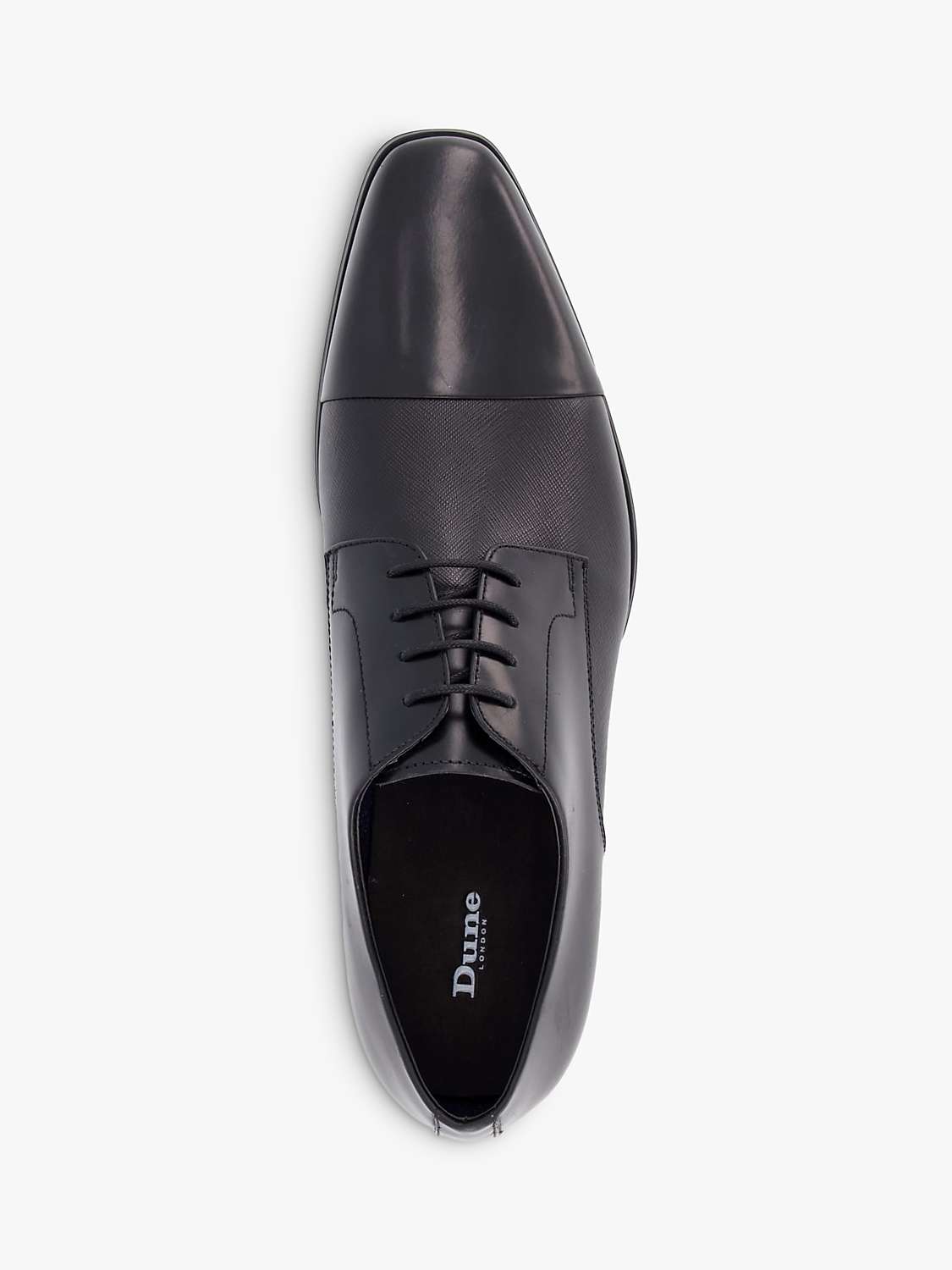 Dune Sheet Leather Lace Up Shoes, Black at John Lewis & Partners