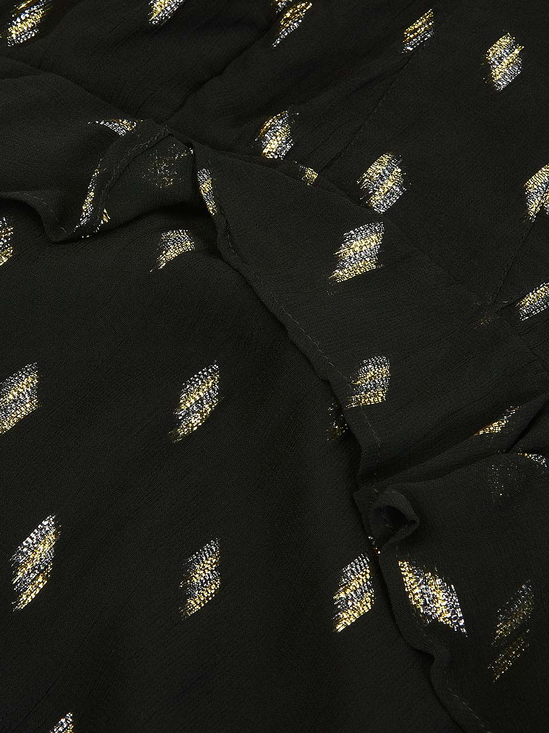 Buy Whistles Dobby Metallic Detail Midi Dress, Black/Multi Online at johnlewis.com