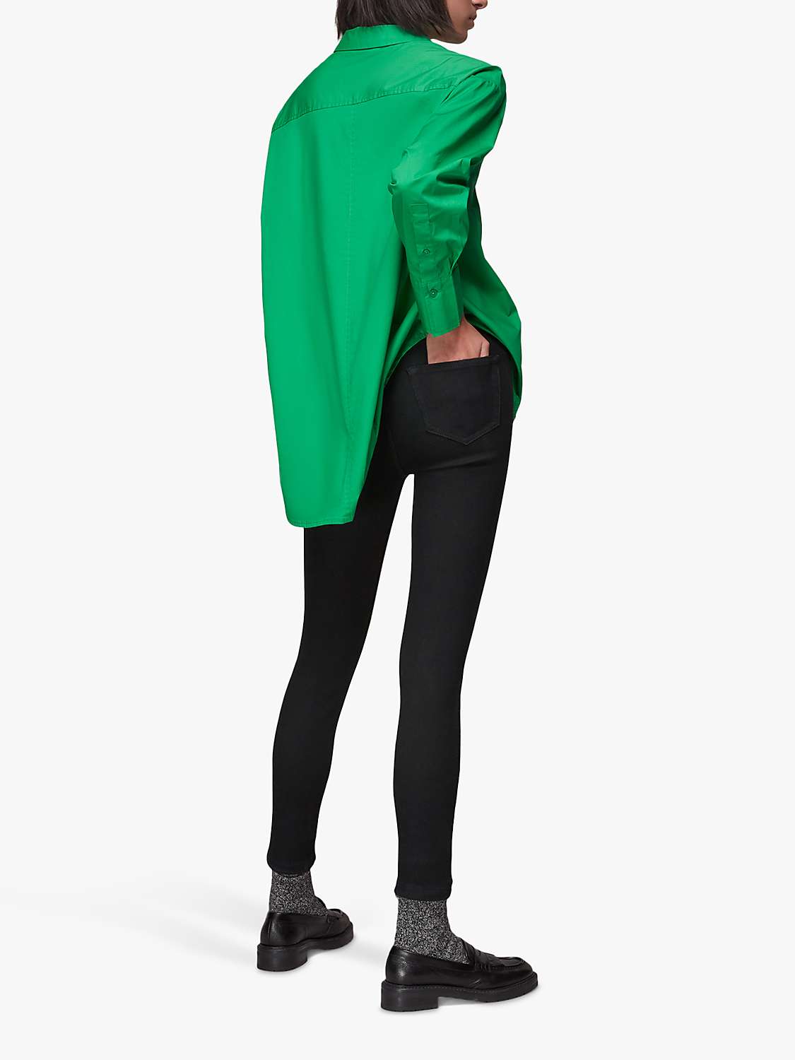Buy Whistles Stretch Sculpted Jeans, Black Online at johnlewis.com