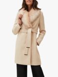 Phase Eight Nina Fur Collar Coat, Winter White