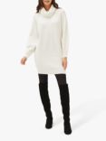 Phase Eight Nisha Roll Neck Knitted Dress, Winter White