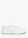 Superga 2750 Flower Embroidered Classic Canvas Trainers, White/Multi