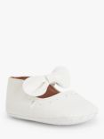 John Lewis Baby Bow Bar Shoes, White