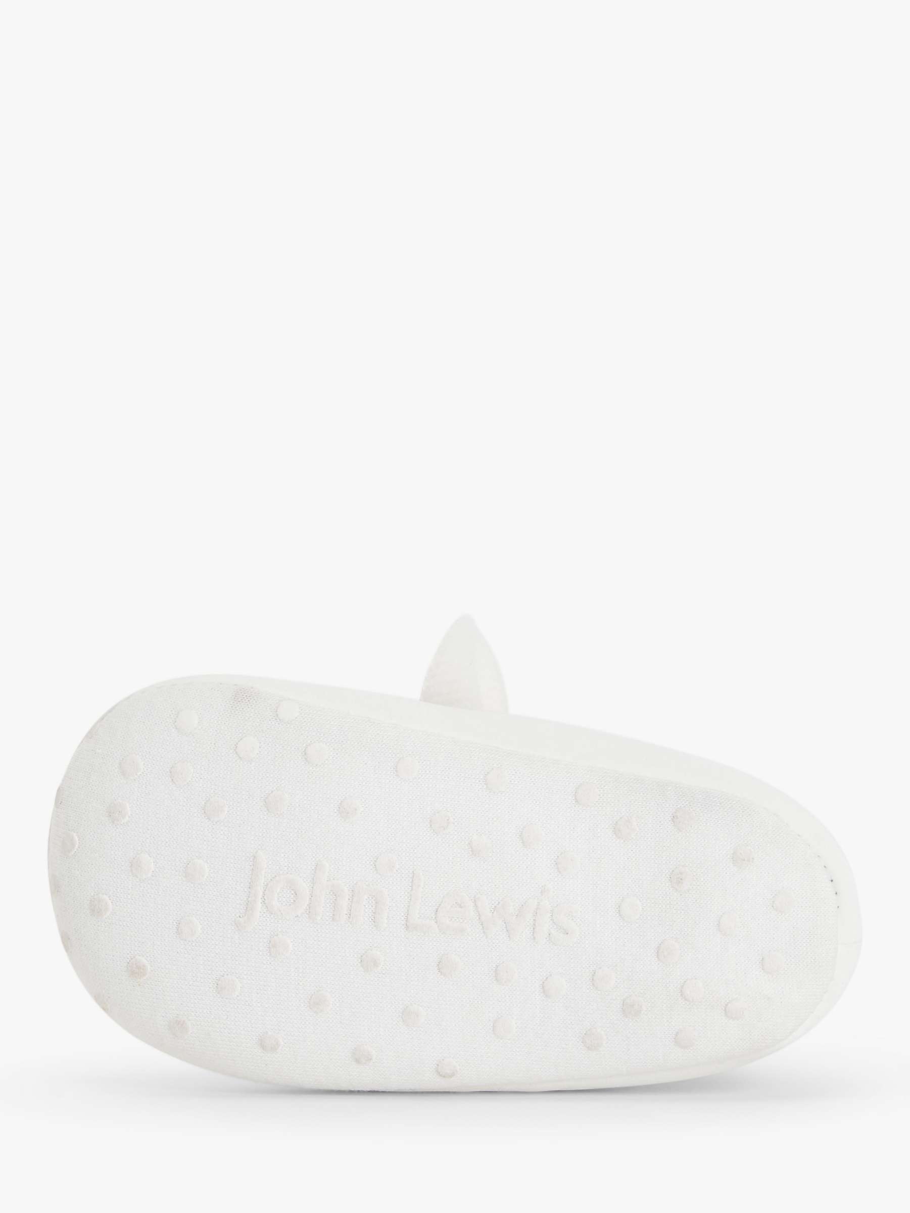 Buy John Lewis Baby Bow Bar Shoes, White Online at johnlewis.com