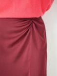 HUSH Delilah Satin Skirt, Burgundy