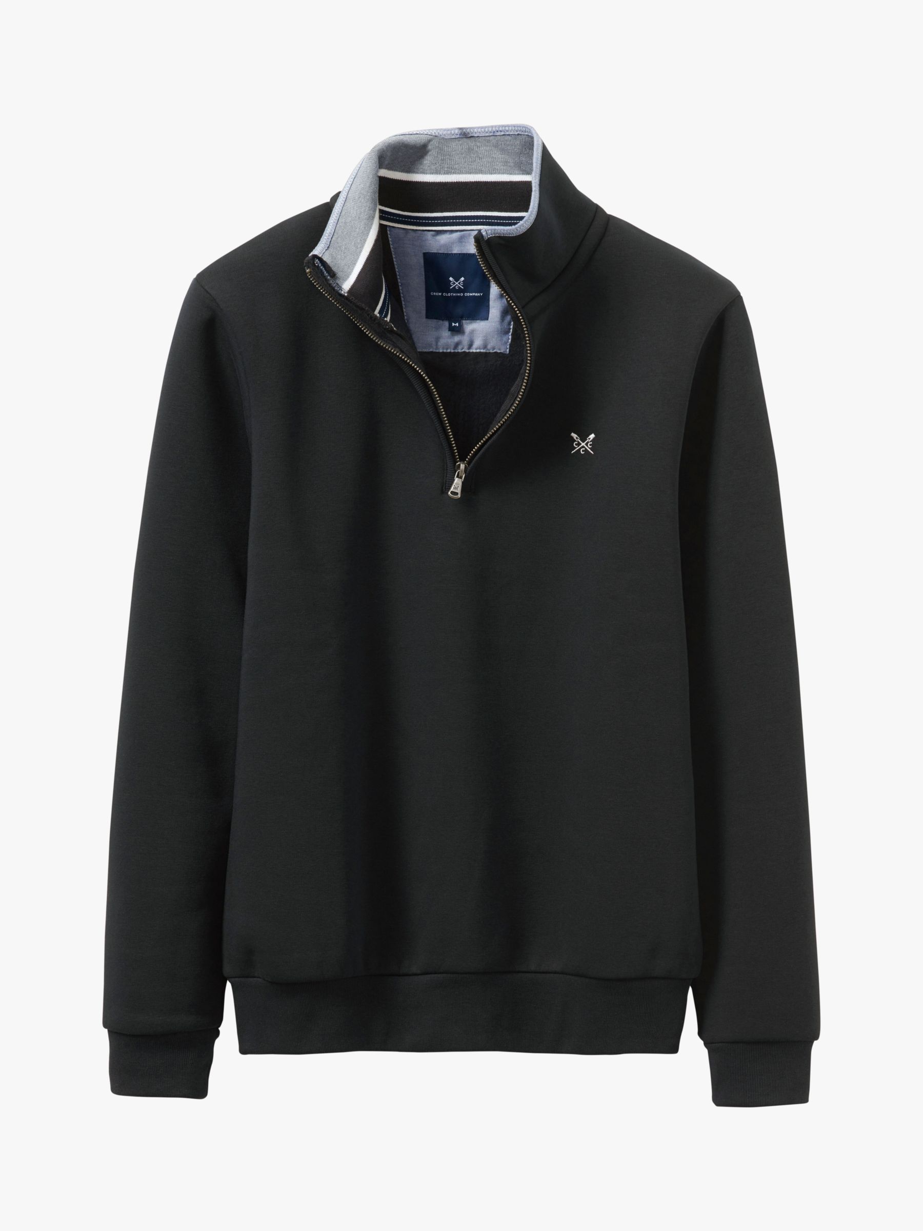 Buy Crew Clothing Mens 1/2 Zip Solid Sweatshirt Navy