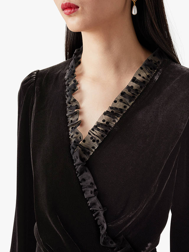 L.K.Bennett Grettel Wrap Dress, Black at John Lewis & Partners