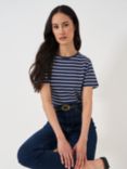 Crew Clothing Breton Stripe T-Shirt, Dark Blue/Multi