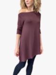 Baukjen Alba Asymmetric Neck LENZING™ ECOVERO™ Jersey Top, Redwood