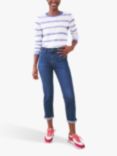White Stuff Katy Relaxed Slim Fit Cropped Jeans, Mid Denim, Mid Denim