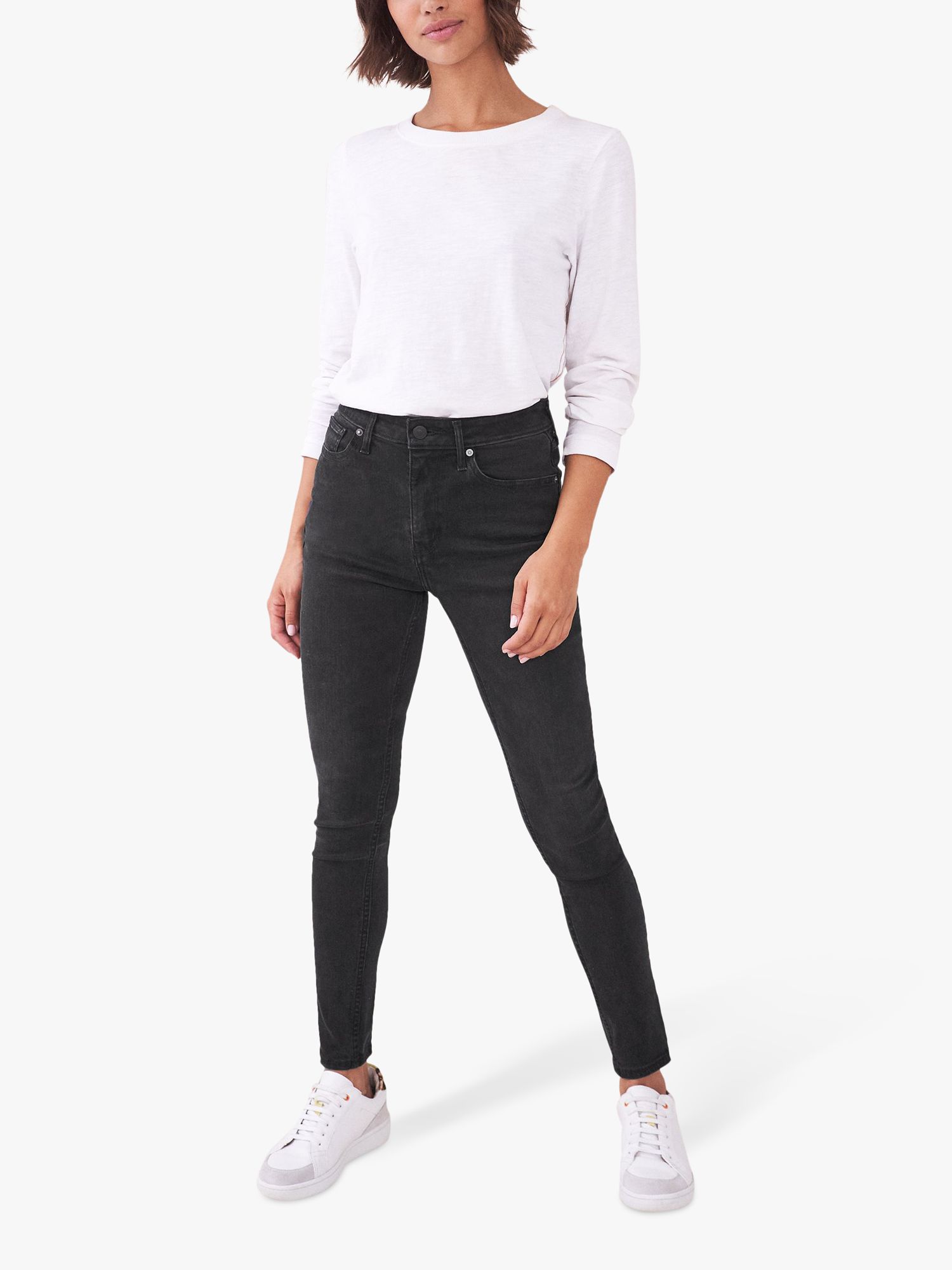 White Stuff Amelia Skinny Jeans, Black, 6S
