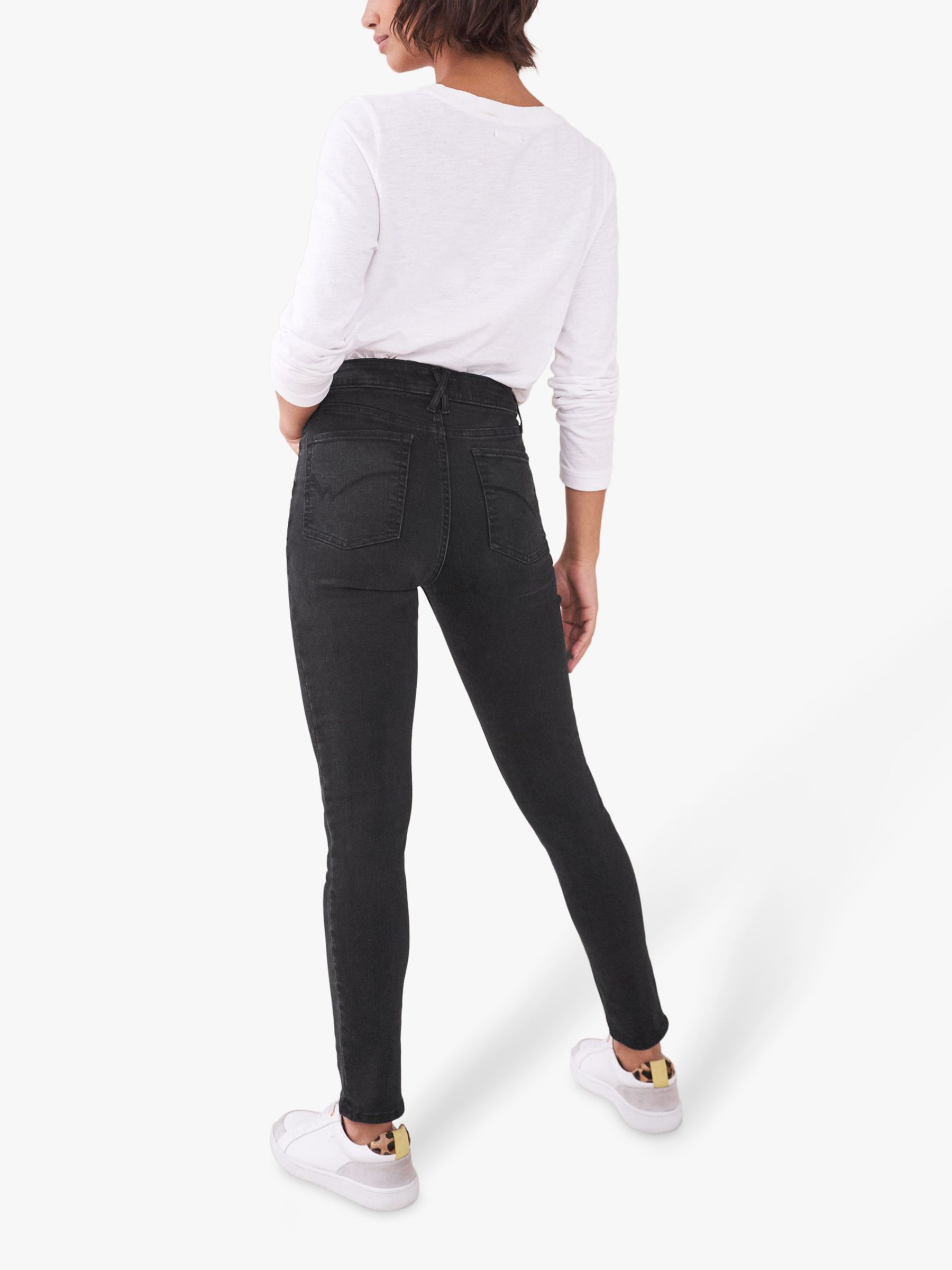 White Stuff Amelia Skinny Jeans, Black, 6S