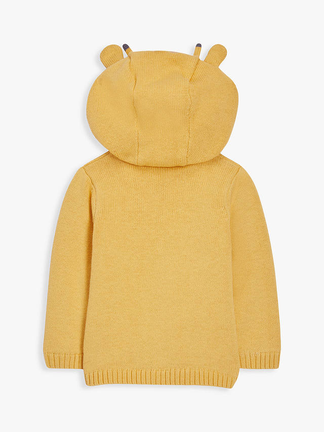 John Lewis Baby Giraffe Hood Knit Jacket, Yellow