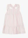 John Lewis Baby Stripe Frill Dress, Multi