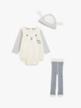 John Lewis & Partners Baby Sheep Bodysuit, Hat & Tights Set, White