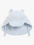 John Lewis & Partners Baby Pebble Print Keppi Hat, Blue