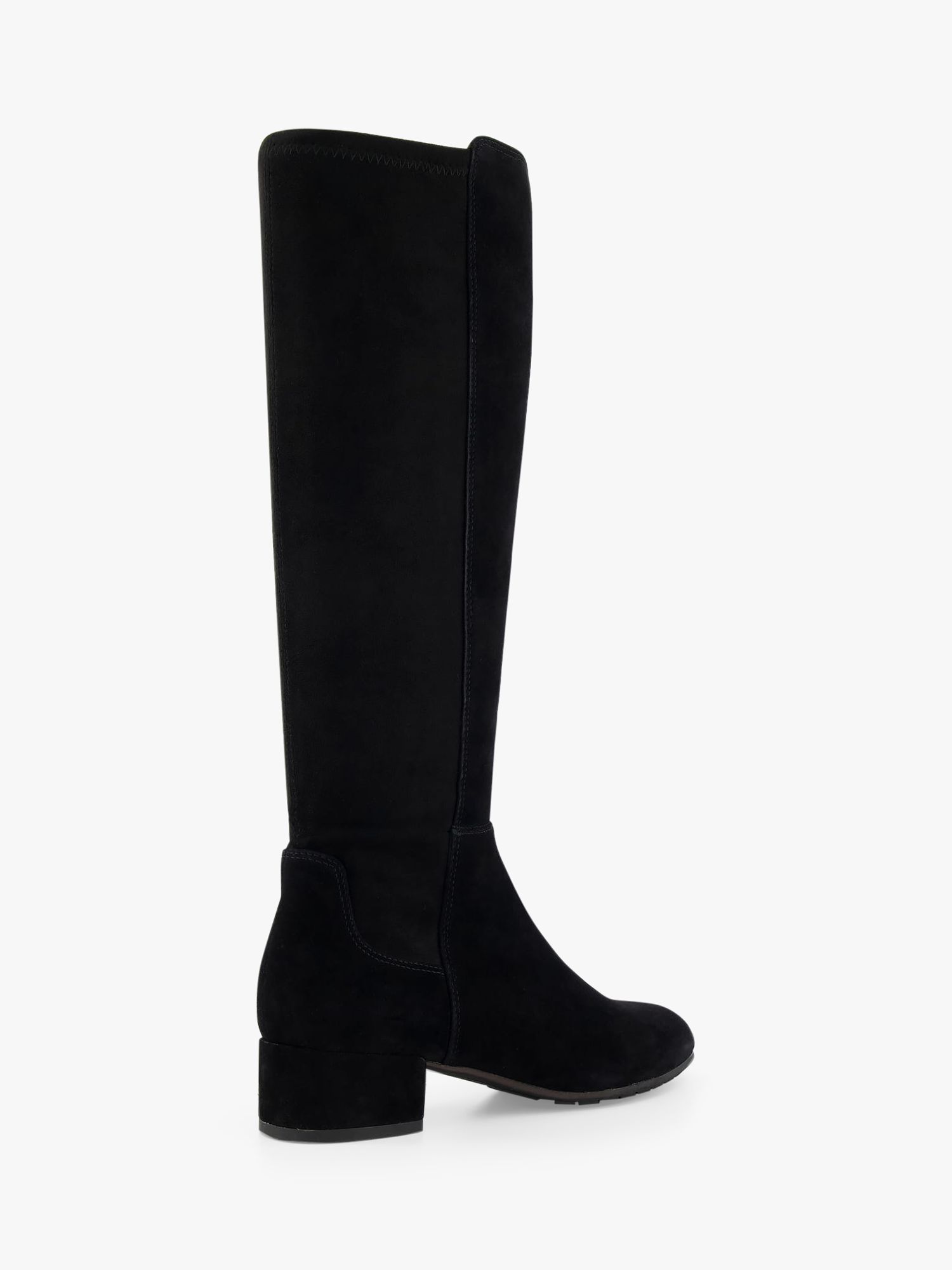 Dune Tayla Suede Knee High Boots, Black, 3