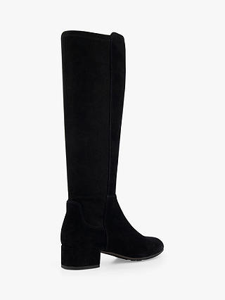 Dune Tayla Suede Knee High Boots, Black