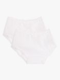 John Lewis Baby Frill Knickers, Pack of 2, White