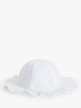 John Lewis & Partners Kids' Broderie Hat, White