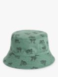 John Lewis & Partners Kids' Tiger Bucket Hat, Green