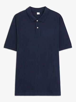 John Lewis Supima Cotton Jersey Polo Shirt, Navy