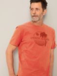 John Lewis & Partners Endless Summer Cotton Crew Neck T-Shirt, Hot Sauce