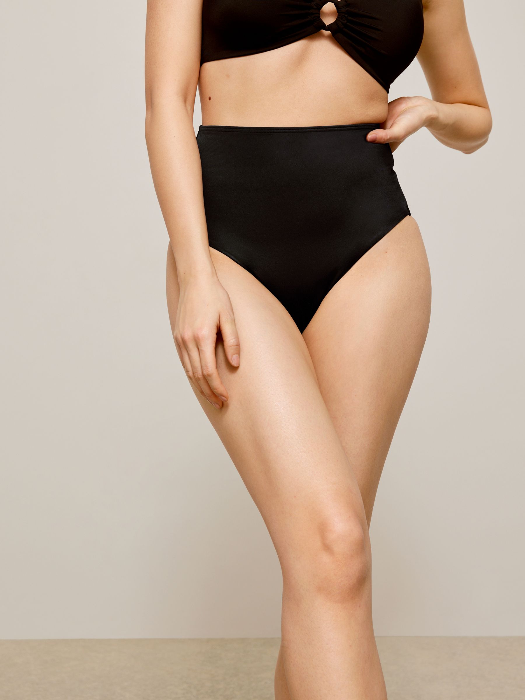 Slite ultra-high-waist plain bikini bottom