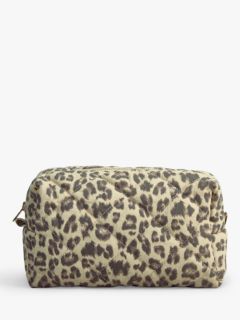 HUSH Vienne Medium Wash Bag, Leopard Print