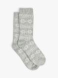 hush Orne Fair Isle Cashmere Blend Socks, Grey
