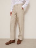 John Lewis & Partners Linen Regular Fit Suit Trousers, Stone