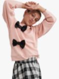 Angel & Rocket Kids' Ruthie Bow Sweatshirt, Blush Pink