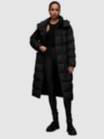 AllSaints Allana Puffer Long Coat, Black