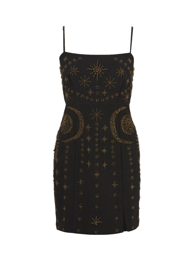 AllSaints Abella Selene Sleeveless Dress, Black, 6