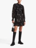 AllSaints Ayla Vimur Abstract Mini Dress, Black