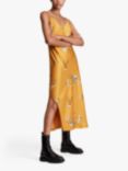 AllSaints Melody Aurora Nature Print Slip Dress, , Ochre Yellow