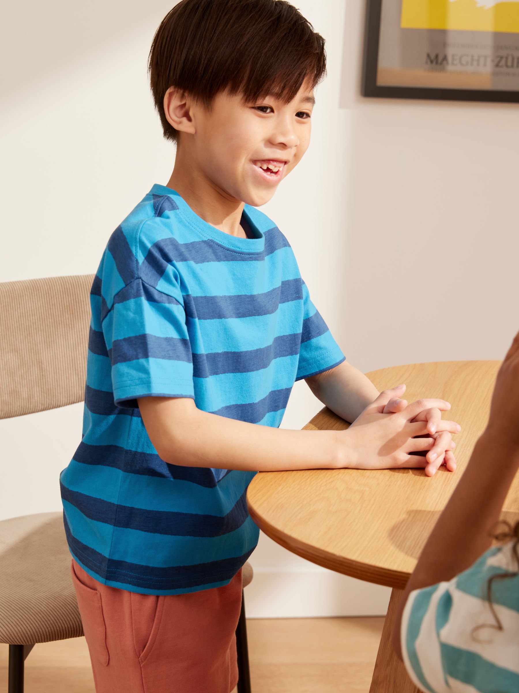 John Lewis ANYDAY Kids' Cotton Stripe Short Sleeve T-Shirt