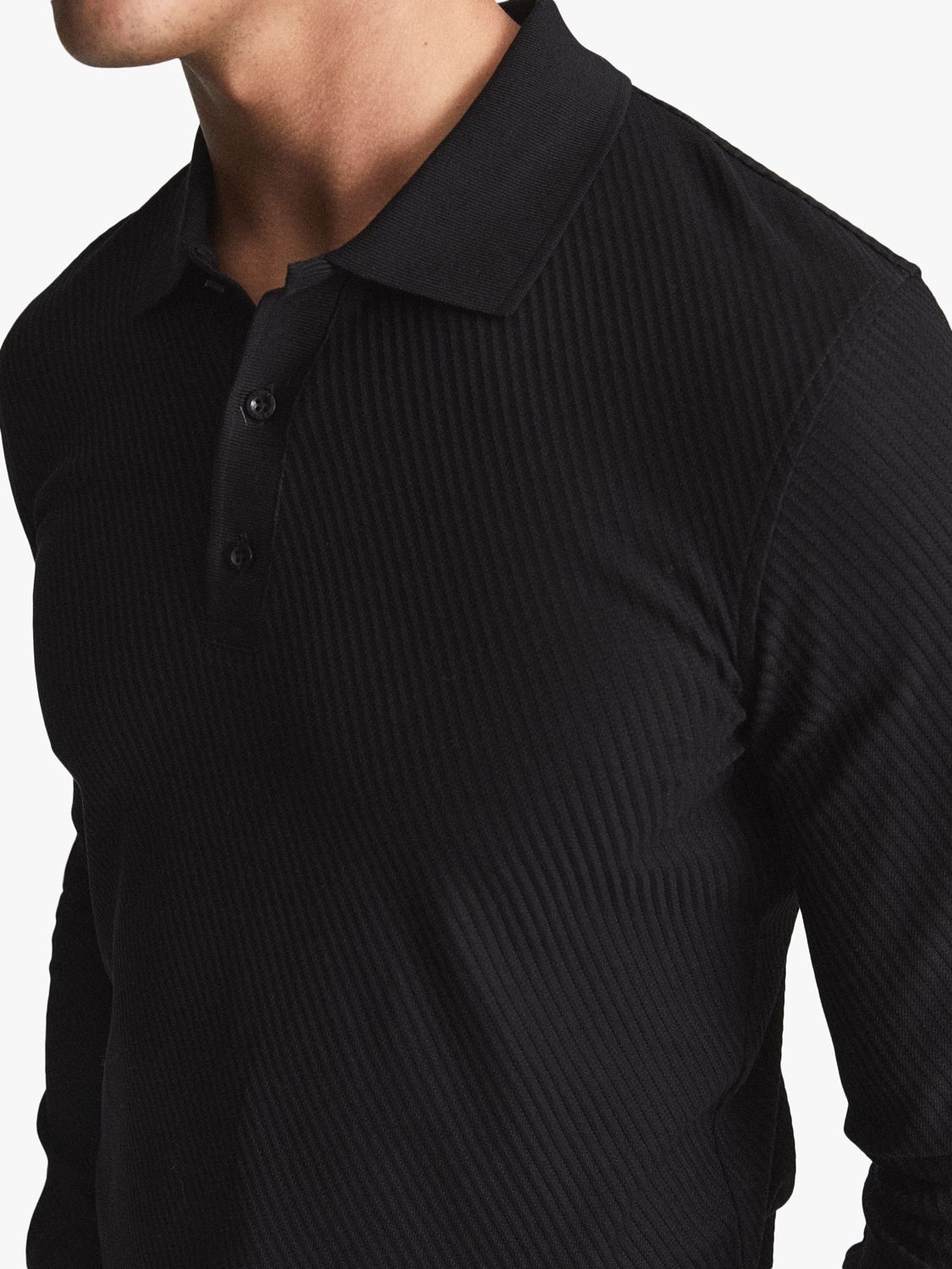 Reiss Chester Ribbed Cotton Polo Shirt