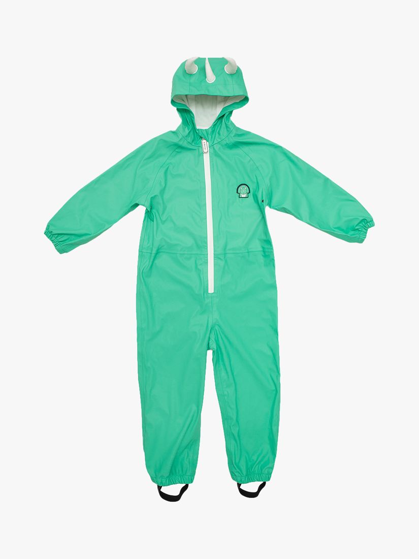 Roarsome Kids' Spike Dinosaur Waterproof Puddle Suit, Light Green, 1-2 years