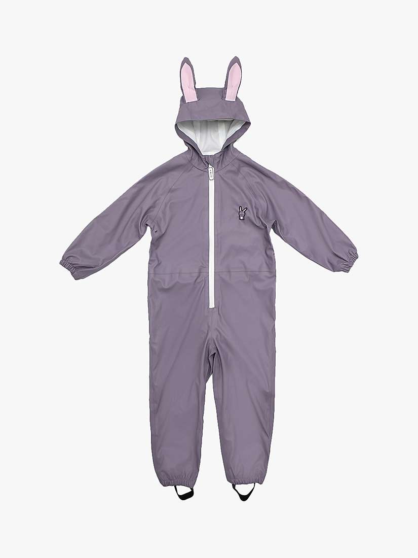 Buy Roarsome Kids' Hop Bunny Waterproof Puddle Suit, Light Grey Online at johnlewis.com